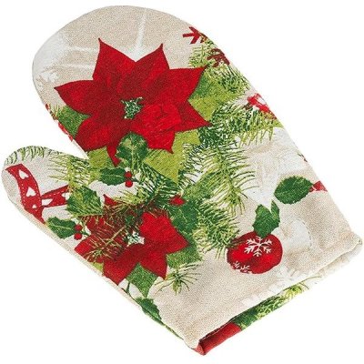 Bellatex Kuchyňská chňapka vánoční 28 x 18 cm Hvězda vánočnní červená zelená – Sleviste.cz