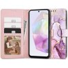 Pouzdro a kryt na mobilní telefon Samsung TECH-PROTECT WALLET SAMSUNG GALAXY A35 5G MARBLE