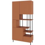 Marckeric Perla knihovna červená/oranžová 84x175x34 cm – Zboží Dáma