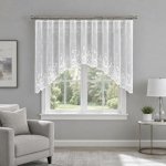 Dekorační oblouková krátká záclona na žabky KAROLINA bílá 300x130 cm MyBestHome – Hledejceny.cz