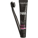 Curaprox Black Is White zubní pasta Black Is White 90 ml + zubní kartáček Black Is White dárková sada – Zboží Dáma