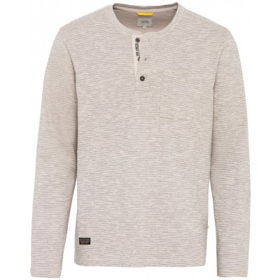 Camel Active tričko HENLEY 1/1 ARM bílá