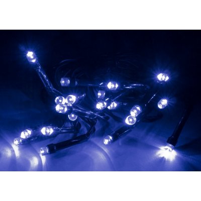 Solight LED vánoční řetěz 3m 20xLED 3x AA modré světlo zelený kabel 1V50-B – Hledejceny.cz
