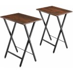 tectake 404777 sada 2 odkládacích stolků phoenix industrial tmavé dřevo – Zboží Dáma