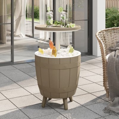OMAXI 789558 Chladicí stolek 3 v 1 světle hnědý polypropylen – Hledejceny.cz