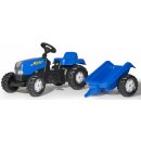 Šlapadlo Rolly Toys Šlapací traktor Rolly Kid s vlečkou modrý