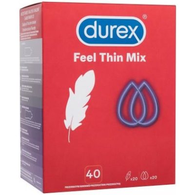 Durex Feel Thin Mix Feel Thin Ultra 20 ks + Feel Thin Extra Lubricated 20 ks – Hledejceny.cz