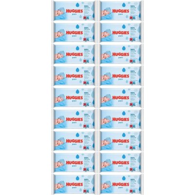 Huggies PURE vlhčené ubrousky 18 x 56 ks – Hledejceny.cz