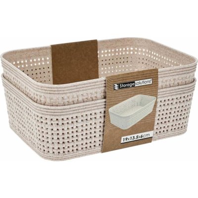 Storagesolutions Plastové úložné košíky 19 x 13,5 x 6 cm 2 ks – Zboží Dáma