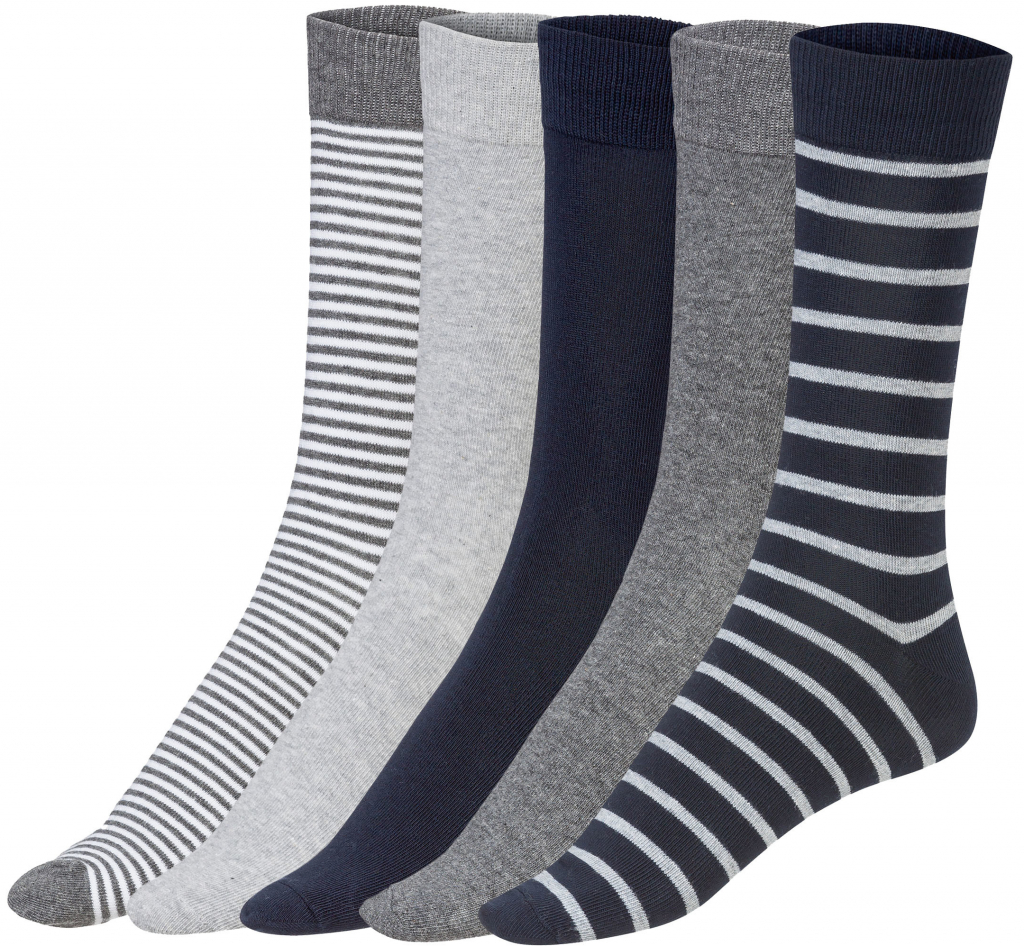 Livergy pánské ponožky 5 párů šedá/černá