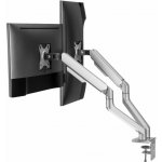 White Shark NEFERITES II, držák pro 2 monitory, stříbrná (GMS-3208) (NEFERITES-II) – Zboží Živě