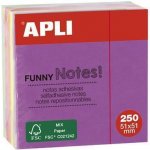 Apli Samolepicí bloček FUNNY, mix barev, 51 x 51 mm, 250 listů, APLI 11596 ,balení 250 ks 18573 – Hledejceny.cz