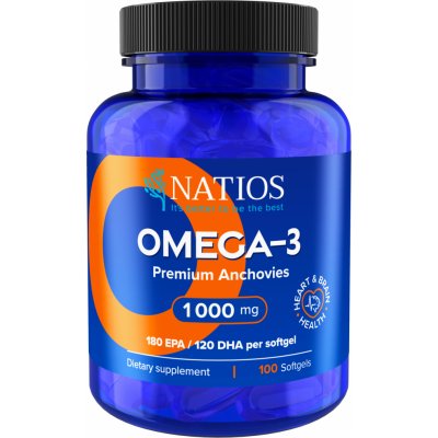 Natios Omega-3 Premium Anchovies 1000 mg 100 softgel kapslí – Hledejceny.cz