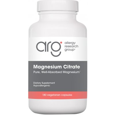 Allergy Research Group Magnesiumcitrát 180 kapslí – Hledejceny.cz