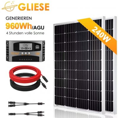 Gliese solární sada pro obytné vozy 240W 12V – Zboží Mobilmania