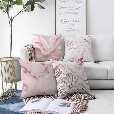 Minimalist Cushion Covers bílá/růžová 55 x 55 cm – Hledejceny.cz