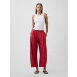 GAP Lněné kalhoty Easy Barrel Červená – Zboží Mobilmania