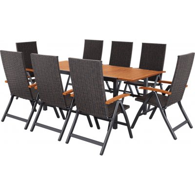 LIVARNO Sada zahradního nábytku Valencia, 9dílná, hnědá – Zboží Dáma