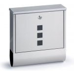 Poštovní schránka na noviny a dopisy, 335 x 305 x 96 mm, nerez – Sleviste.cz