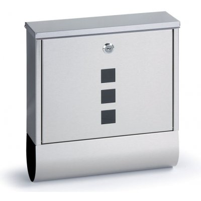 Poštovní schránka na noviny a dopisy, 335 x 305 x 96 mm, nerez – Sleviste.cz