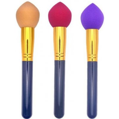 DIVINE cosmetics houbička na make-up s rukojetí 18 cm mix – Zboží Dáma