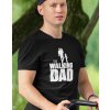 Pánské Tričko Bezvatriko tričko s potiskem pro tatínky The walking dad Canvas pánské tričko s krátkým rukávem 1225 Černá