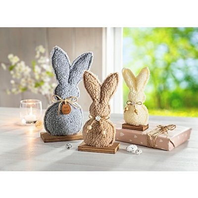 L.M.Dekor Zajíci z vlny – sada 3 ks (18–28 cm) – Hledejceny.cz