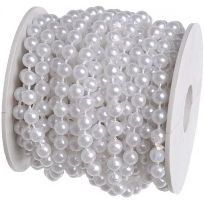 Perličky bílé 4 mm - metráž - 1m – Zboží Mobilmania