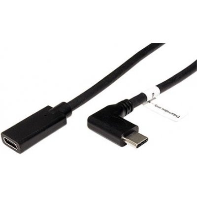 Roline 11.04.5496 USB 5Gbps (USB 3.0) prodlužovací USB C(M) lomený - USB C(F), 2m, černý – Zboží Mobilmania