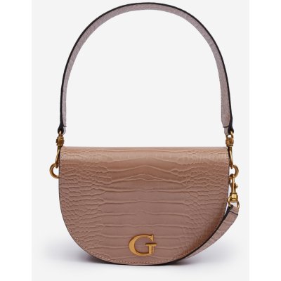 Guess Hnědá dámská vzorovaná malá crossbody kabelka Danna – Zboží Mobilmania