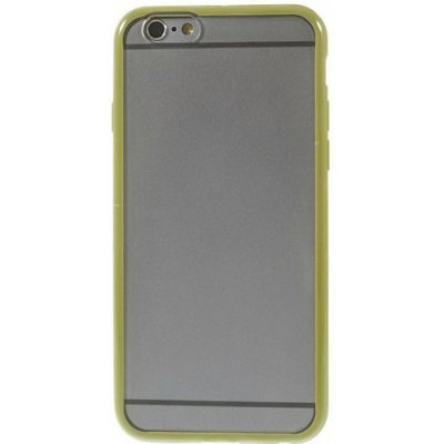Pouzdro AppleMix Apple iPhone 6 / 6S - gumové plastové / zelené rámeček - matné čiré