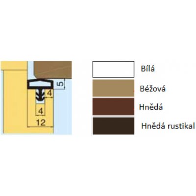 TS Těsnění profilové L 3301-10N hnědá – Sleviste.cz