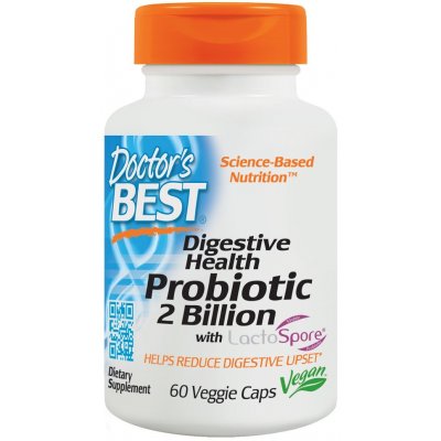 Doctor's Best Digestive Health Probiotic 2 Billion with LactoSpore 60 kapslí – Hledejceny.cz