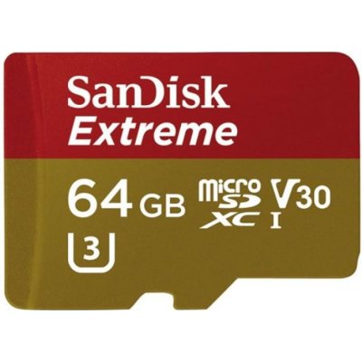 SanDisk microSDXC Extreme 64 GB UHS-I U3 SDSQXVF-064G-GN6MA