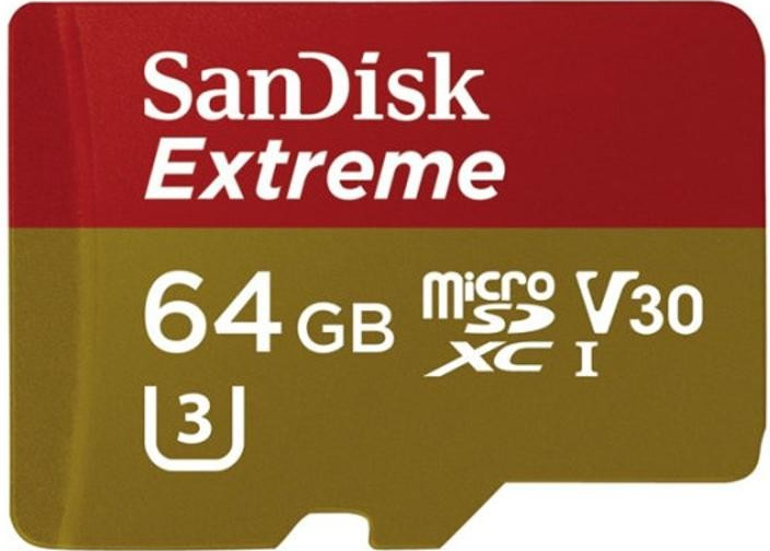 SanDisk microSDXC Extreme 64 GB UHS-I U3 SDSQXVF-064G-GN6MA