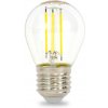 Žárovka Tesla žárovka LED filament miniglobe, E27, 4,2W, denní bílá