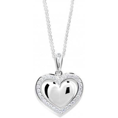 Cutie Jewellery Zlatý přívěsek ve tvaru srdce se zirkony Z6305 2405 40 10 X 2
