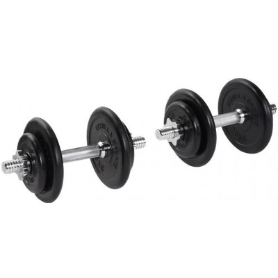 Gorilla Sports činkový set, pogumované kotouče, 20 kg – Zboží Mobilmania