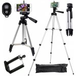 Stativ k fotoaparátu s držákem na mobil a dálkový ovladačem 100cm DK3888 – Zboží Živě