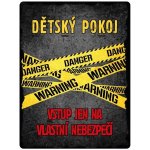 Postershop Plechová cedule: Vstup jen na vlastní nebezpečí - 30x40 cm – Zboží Mobilmania