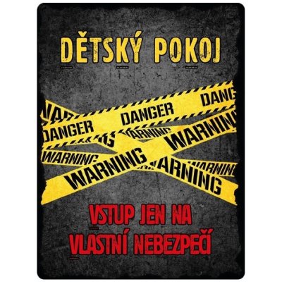 Postershop Plechová cedule: Vstup jen na vlastní nebezpečí - 30x40 cm – Zbozi.Blesk.cz