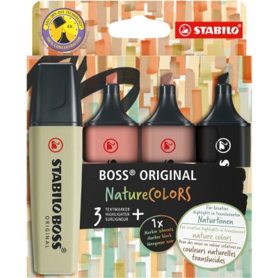 Stabilo Boss Original NatureCOLORS 4 barvy 2-5 mm 70/4-2-3 – Zboží Mobilmania