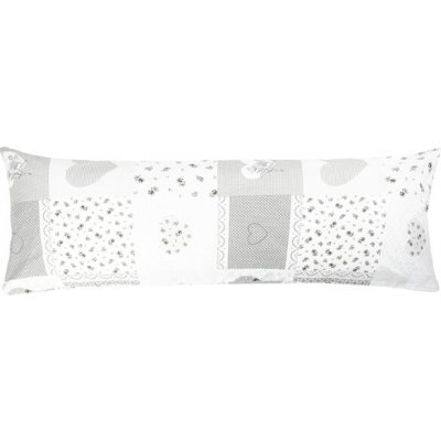 Bellatex na relaxační polštář Srdce patchwork Šedá rozměr 45 x 120 cm – Zboží Dáma