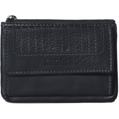 Klíčenka SEGALI Kožená mini peněženka 434 665 450 Black – Zboží Dáma