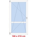 Soft Balkonové dveře s příčkou otevíravé a sklopné Černá krupička/Černá krupička levé 100 x 215 cm – Hledejceny.cz