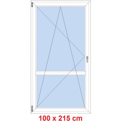 Soft Balkonové dveře s příčkou otevíravé a sklopné Černá krupička/Černá krupička levé 100 x 215 cm – Hledejceny.cz