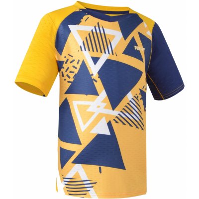 PERFLY dětské tričko na badminton 560 modro-žluté