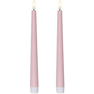 Star trading LED svíčka FLAMME CANDY 26 cm SET/2ks růžová – Zboží Dáma