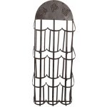 Černý nástěnný kovový stojan na víno - 30*18*83 cm – Zboží Dáma