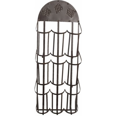 Černý nástěnný kovový stojan na víno - 30*18*83 cm – Zboží Dáma